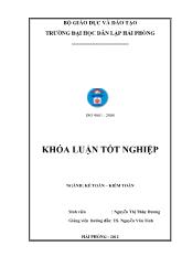 Báo cáo Khóa luận hoàn thiện tổ chức lập và phân tích kết quả hoạt động kinh doanh tại công ty TNHH MTV vipco Hải Phòng