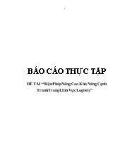 Biện pháp nâng cao khả năng cạnh tranh trong lĩnh vực logistic