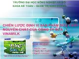Chiến lược định vị sản phẩm sữa tươi nguyên chất cảu công ty sữa Vinamilk