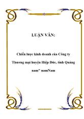 Chiến lược kinh doanh của Công ty Thương mại huyện Hiệp Đức, tỉnh Quảng nam