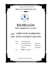 Chiến lược marketing cho nước giải khát 4Health
