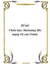 Chiến lược marketing mix mạng 3G của viettel