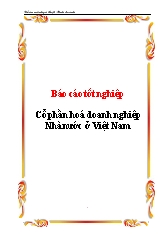 Cổ phần hoá doanh nghiệp Nhà nước tại Việt Nam