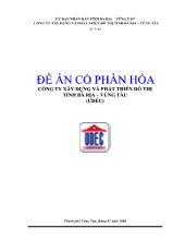 Đề án Cổ phần hóa công ty xây dựng và phát triển đô thị tỉnh Bà Rịa – Vũng Tàu (udec)
