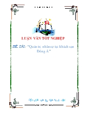 Đề án Quản trị nhân sự tại khách sạn Đông Á