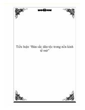 Đề tài Bản sắc dân tộc trong nền kinh tế mở