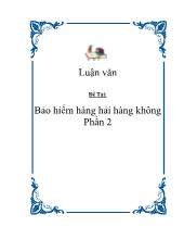 Đề tài Bảo hiểm hàng hải hàng không