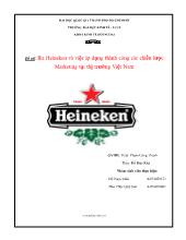 Đề tài Bia Heineken và việc áp dụng thành công các chiến lược Marketing tại thị trường Việt Nam