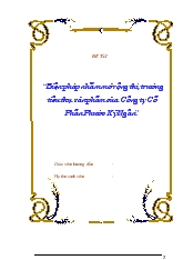 Đề tài Biện pháp nhằm mở rộng thị trường tiêu thụ sản phẩm tại công ty cổ phần phước Kỳ Ngân