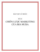 Đề tài Chiến lược marketing của bia Huda