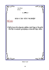 Đề tài Chiến lược tiêu thụ sản phẩm của Công ty Da giầy Hà Nội và một số giải pháp cơ bản để thực hiện