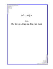 Đề tài: Dự án xây dựng sân bóng đá Mini