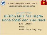 Đề tài Đường lối cách mạng đảng cộng sản Việt Nam