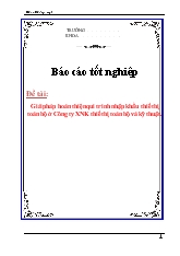 Đề tài Giải pháp hoàn thiện qui trình nhập khẩu thiết bị toàn bộ tại Công ty xuất nhập khẩu thiết bị toàn bộ và kỹ thuật