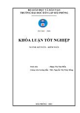 Đề tài Hoàn thiện công tác kế toán vốn bằng tiền tại công ty TNHH Thành Hưng