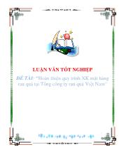 Đề tài Hoàn thiện quy trình xuất khẩu mặt hàng rau quảtại Tổng công ty rau quả Việt Nam