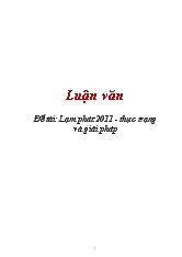 Đề tài Lạm phát 2011 - Thực trạng và giải pháp