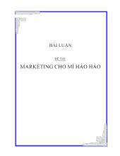 Đề tài Marketing cho mì Hảo Hảo