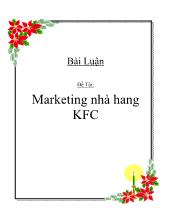 Đề tài Marketing nhà hang KFC