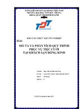 Đề tài Mô tả và phân tích quy trình phục vụ tiệc cưới tại khách sạn đông kinh