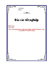 Đề tài Một số biện pháp nâng cao hiệu quả sử dụng vốn kinh doanh tại công ty tạp phẩm và bảo hộ lao động