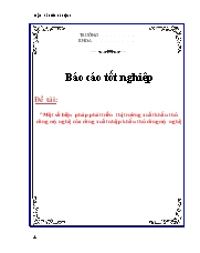Đề tài Một số biện pháp phát triển thị trường xuất khẩu thủ công mỹ nghệ của công xuất nhập khẩu thủ công mỹ nghệ