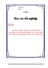 Đề tài Một số giải pháp nhằm đẩy mạnh nghiệp vụ giao nhận vận chuyển hàng hoá xuất nhập khẩu bằng đường hàng không tại công ty vinatranco