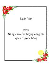 Đề tài Nâng cao chất lượng công tác quản trị mua hàng