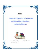 Đề tài nâng cao chất lượng dịch vụ chăm sóc khách hàng tại website benthuonghai.com
