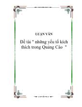 Đề tài Những yếu tố kích thích trong Quảng Cáo