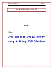 Đề tài Phân tích chiến lược của công ty thông tin di động VMS - Mobifone