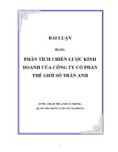 Đề tài Phân tích chiến lược kinh doanh của công ty cổ phần thế giới số Trần Anh