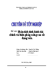 Đề tài Phân tích tình hình tài chính và biện pháp nâng cao sử dụng vốn