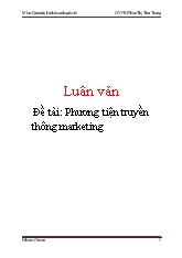 Đề tài Phương tiện truyền thông marketing