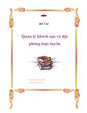 Đề tài Quản lý khách sạn và đặt phòng trực tuyến