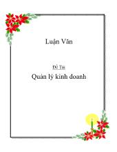 Đề tài quản lý kinh doanh