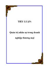 Đề tài Quản trị nhân sự trong doanh nghiệp thương mại