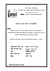 Đề tài Thực trạng và giải pháp nâng cao hiệu quả marketing cho sản phẩm tại công ty dệt may xuất khẩu thành công tại Thái Bình