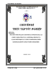 Đề tài Tìm hiểu thực trạng và một số giải pháp nâng cao chất lượng công tác lập kế hoạch năm của cục kinh tế hợp tác và phát triển nông thôn bộ nông nghiệp và phát triển nông thôn