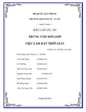 Đề tài Trung tâm môi giới việc làm bán thời gian