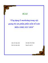 Đề tài Ứng dụng e - Marketing trong việc quảng bá sản phẩm phần mềm kế toán misa sme.net 2010