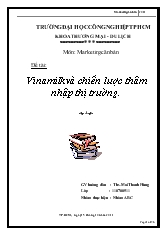 Đề tài Vinamilk và chiến lược thâm nhập thị trường