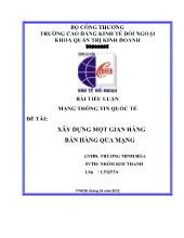 Đề tài Xây dựng một gian hàng bán hàng qua mạng