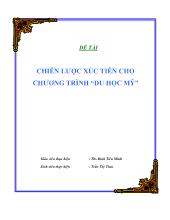 Đềtài chiến lược xúc tiến cho chương trình “du học mỹ”