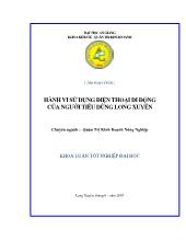 Hành vi sử dụng điện thoại di động của người tiêu dùng Long Xuyên
