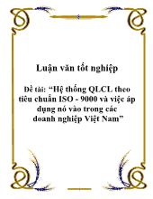 Hệ thống quản lý chất lượng theo tiêu chuẩn ISO - 9000 và việc áp dụng nó vào trong các doanh nghiệp Việt Nam