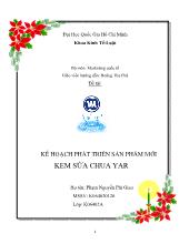 Kế hoạch phát triển sản phẩm mới kem sữa chua yar