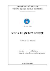 Khóa luận Hoàn thiện công tác kế toán doanh thu, chi phí và xác định kết quả kinh doanh tại công ty TNHH một thành viên Nam Triệu