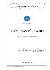 Khóa luận Hoàn thiện công tác kế toán doanh thu, chi phí và xác định kết quả kinh doanh tại công ty cổ phần cơ khí vận tải thương mại Đại Hưng