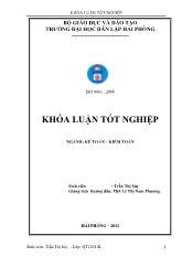 Khóa luận Hoàn thiện công tác kế toán doanh thu, chi phí và xác định kết quả kinh doanh tại công ty cổ phần đầu tư và phát triển thanh chương